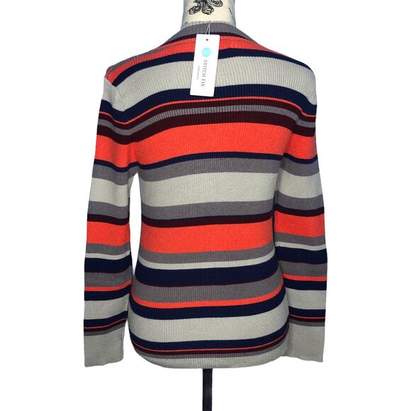 Laju SMALL Ameliya Multi Colored Stripe Fitted Pullover - Stitch Fix Stretchy - Picture 6 of 8